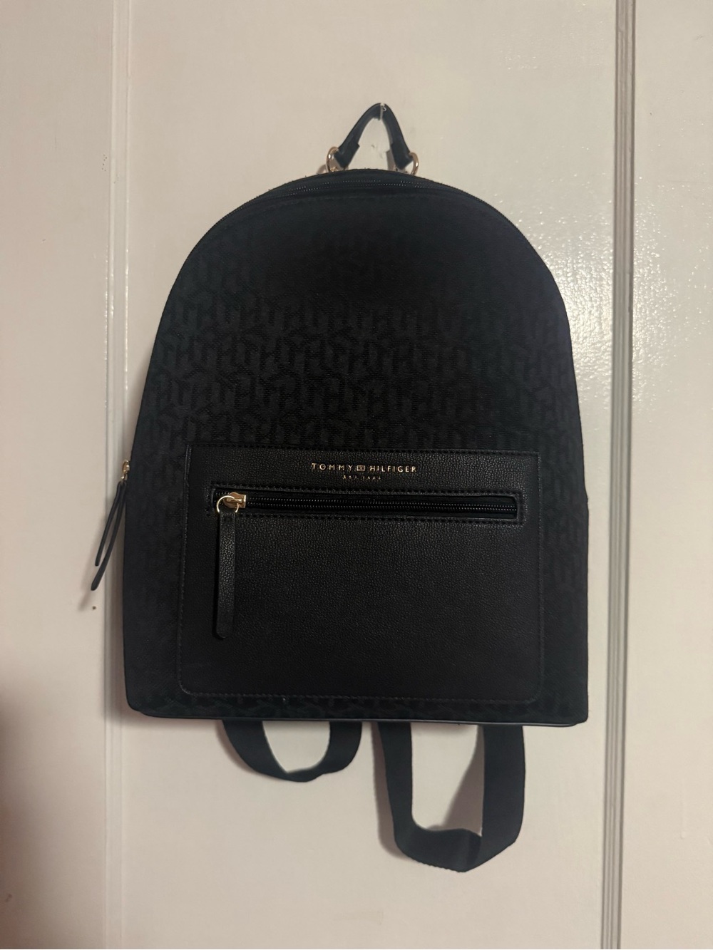 Tommy Hilfiger Black Compact Logo Backpack